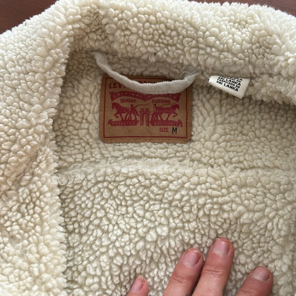 Levis sherpa lined jacket coat shacket medium corduroy trucker - Picture 6 of 11